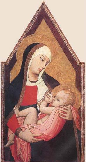 Ambrogio Lorenzetti Suckling Madonna oil painting picture